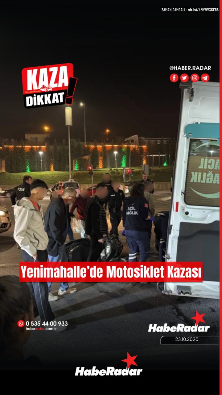 Yeşil Mahalle'de trafik kazası