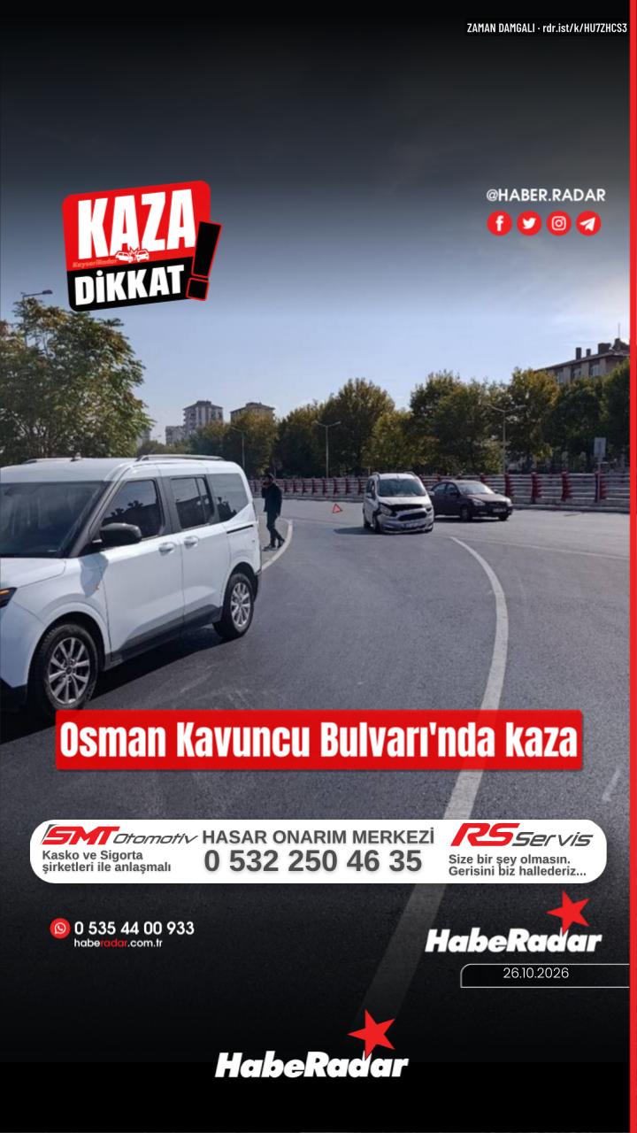 Osman Kavuncu Bulvarı'nda kaza