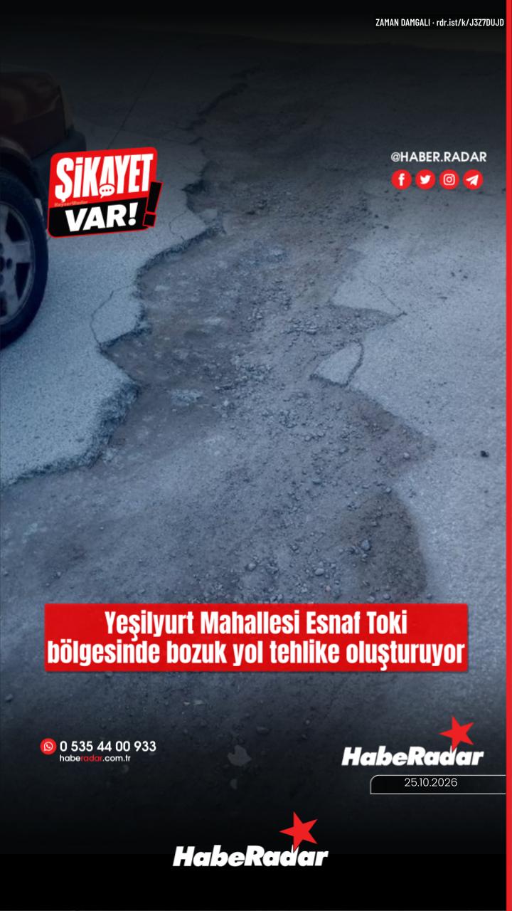 Yeşilyurt Mahallesi'nde bozuk yollar esnafı ve sakinleri endişelendiri