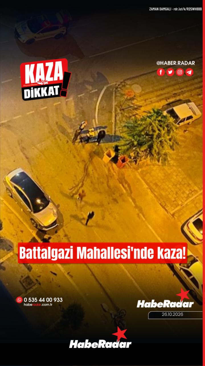 Battalgazi Mahallesi'nde otomobil motosikletliye çarptı