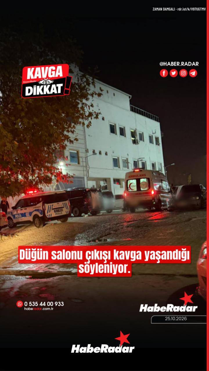 Kayseri'de düğün salonu çıkışında kavga