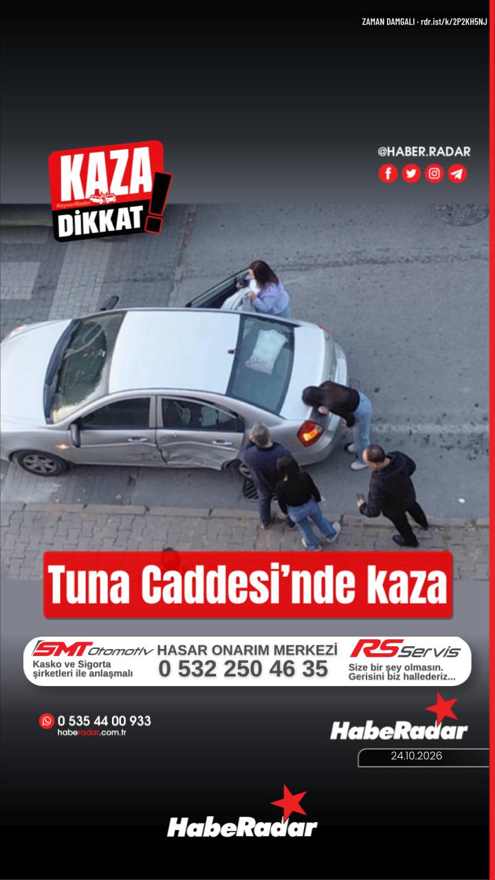 Tuna Caddesi'nde kaza meydana geldi